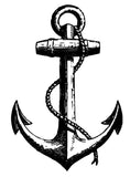 Tatouage monochrome ancre marine tattoo 7cm