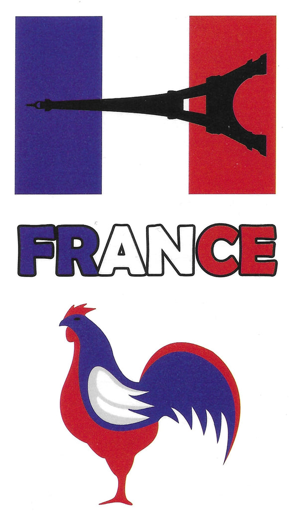 Olympic games tattoo sheet french rooster 10cm