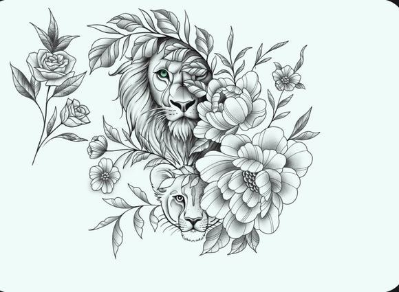 1 tatouage temporaire personnalisé 22 * 8cm